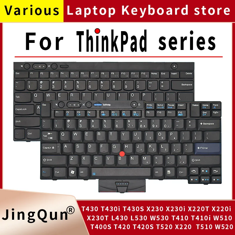 For Lenovo ThinkPad T410i T400S T420S T520 X220i T510 W520 W510 T430i X230i L430 L530 W530  Notebook English Laptop keyboard