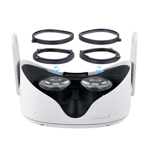 Imagen 2 del producto Para Meta Quest 3S/Quest 2 lentes miopía Anti luz azul montura de gafas magnéticas insertos de desmontaje rápido lentes graduadas VR