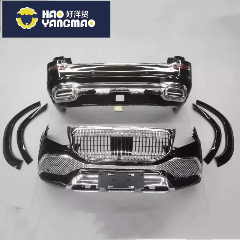 Suitable for Body Kit For Mercedes-Benz GLS X166 2016-19 modified X167 GLS680 style Front Rear Bumper Grill Mask Eyebrow Strip F