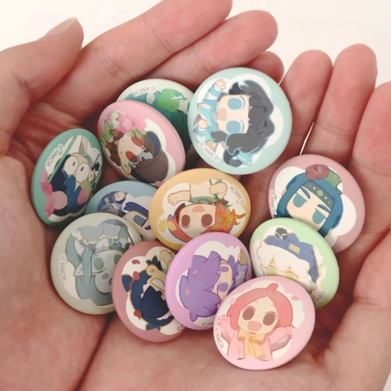 

Original The Legend of LUOXIAOHEI Mini Solar Term Xiaobai Shanxin Wuxian Badge Costume Brooch Pin Collection Cartoon Kids Gifts