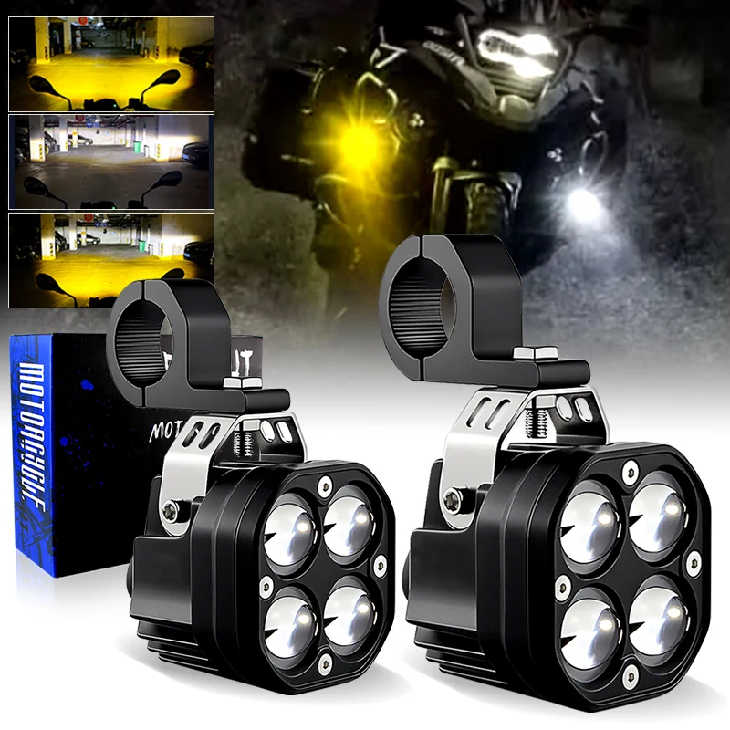 

2Pc Universal Auxiliary Light Assemblie For BMW R1200GS F800GS F700GS F650 K1600 80W 6000K Motorcycle Fog Light Auxiliary Lights