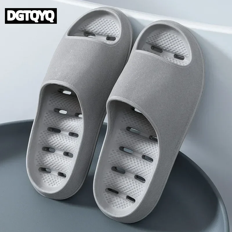 Women's Quick-Drying Anti-Slip Bath Slippers Summer Indoor Home Eva Couple Shower Slippers Men's Anti-Odor Bathroom Sandals