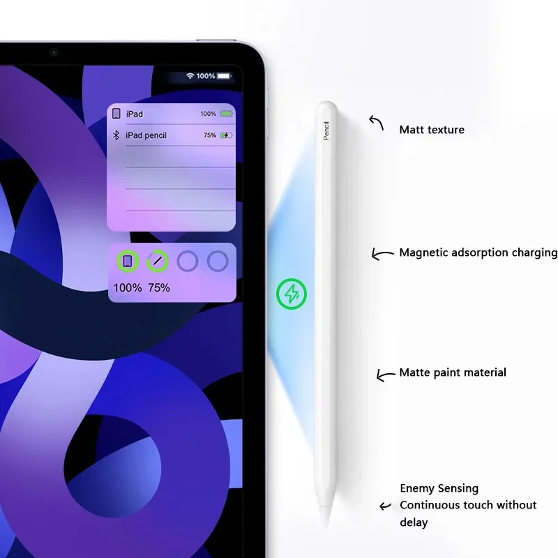 Стилус для Ipad Pro 12,9 2023 Pro 12,9 11 2022 20-18 Air 5 4 Air 3 Mini 6 10th 10,9 с беспроводной зарядкой, блокировка пальцев