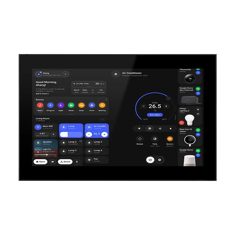 2026 YC-SM14P Big Screen 14 Inch Alexa Android Flush Mount Tablet IOT RK3568 Linux Central Control Panel