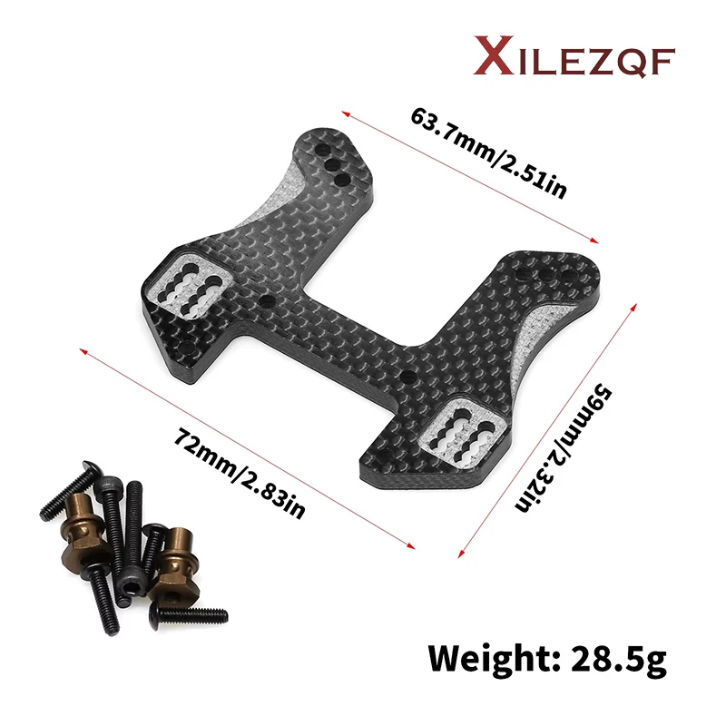 XILEZQF RC Kyosho MP11 RC Car Carbon Fiber Front Rear Shock Tower Plate IF704 IF705 Upgrade Parts Accessories