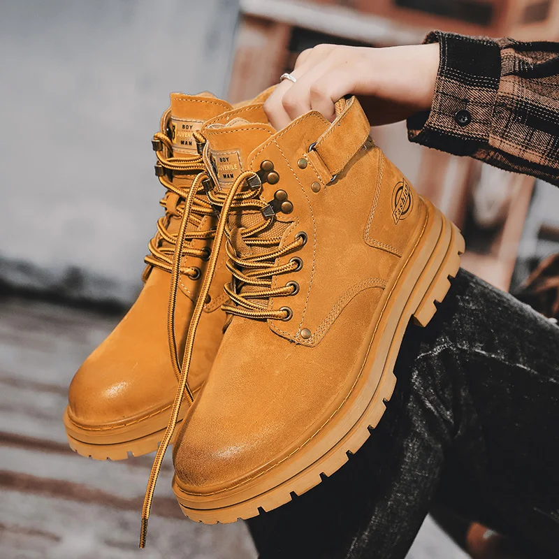 

Новые модные мужские ботинки, осенние и зимние стили, для отдыха, вечеринок и деловых офисов, уличная модная повседневная обувь для молодых людей