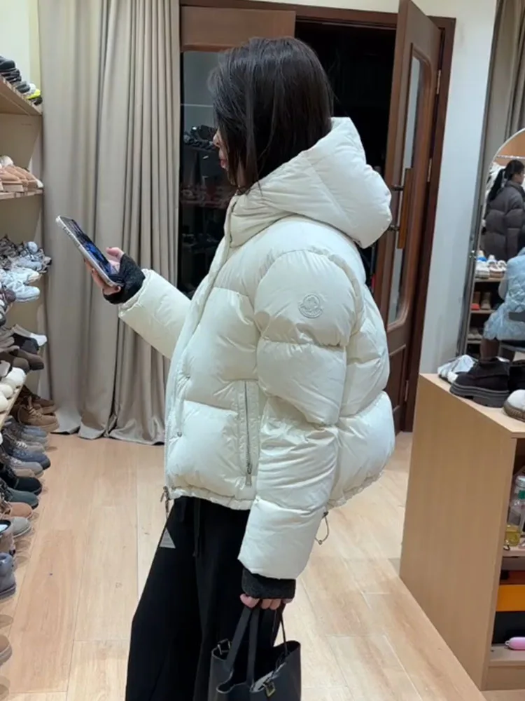 Unieke ort White down Jaet dames winter 2025, nieuwe Koreaanse Sle klein formaat broodjas Thi bovenkleding Fem Faion