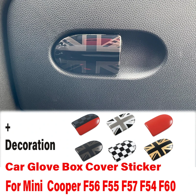 Union Jack Car Glove Box Handle Decorative Storage Box Cover For MINI Cooper S JCW F55 F56 F57 Clubman F54 Countryman F60