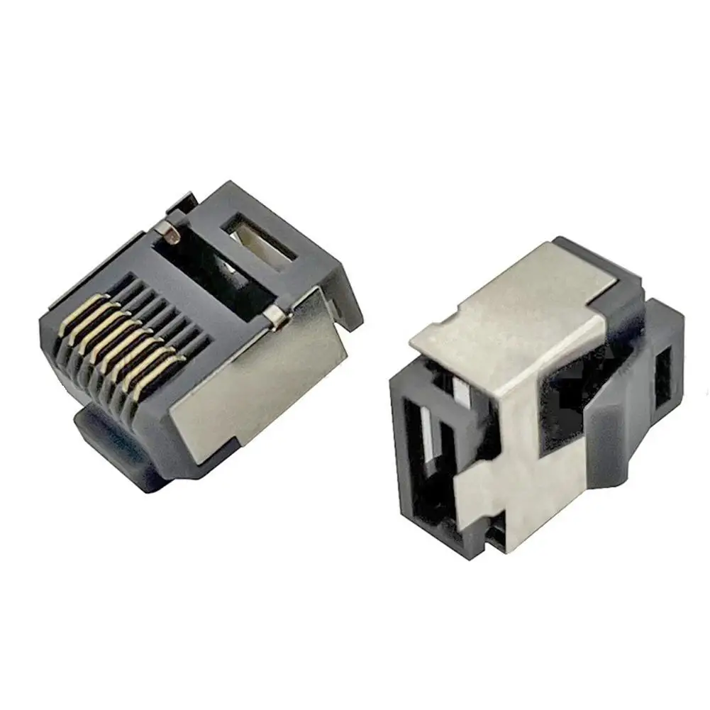 For Starlink RJ45 Connectors RJ45 Crimp Ends 8P8C UTP Network Plug Gold-plated Crystal 1.0MM Ethernet Pass Through Plug