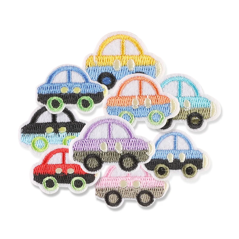 9 Stück Auto Lot Eisen auf Patches Kinder für Kleidung Stoff kleine Jungen Stich Bulk Designer bestickt Pack süße Parche Ropa Infantil – Detail 11