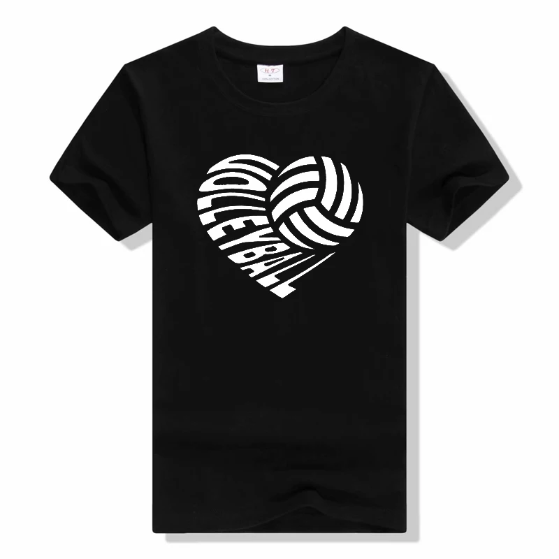 Haikyuu Volleyball Boys Anime Heart Shaped t shirts Summer outdoor Beach cotton Short sleeved t shirt