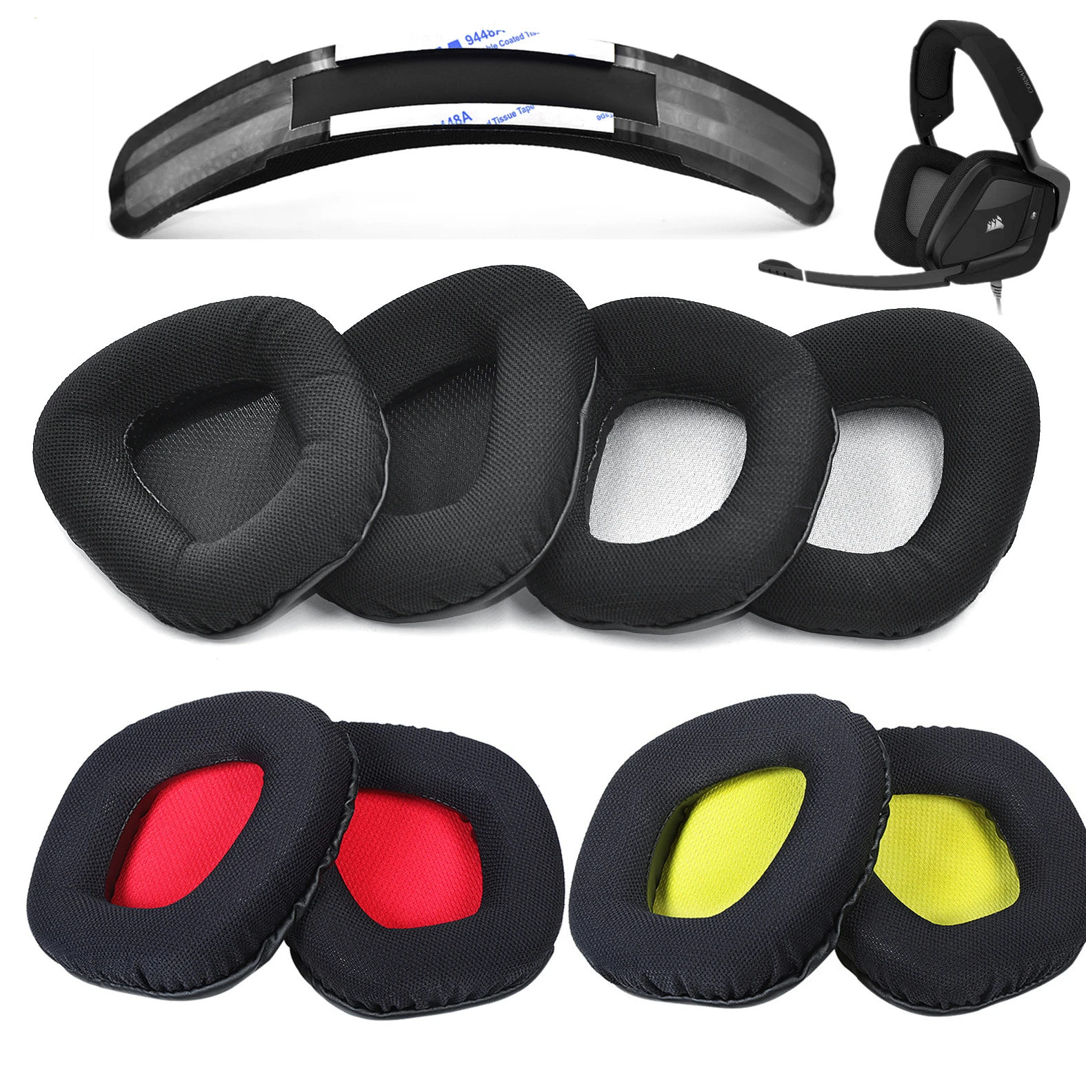 Protein Ear Pad For Corsair Void PRO RGB 7.1 Gaming Headset Replacement Headphones Memory Foam Replacement Earpads Foam Ear Pads