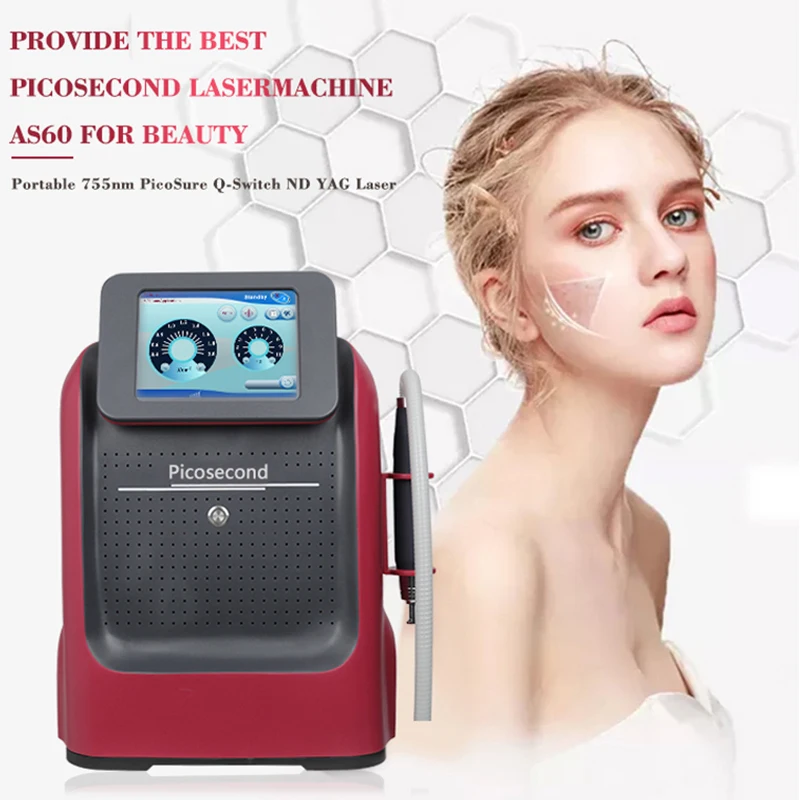 Professional portable micro picosecond Q switch tattoo pigment removal freckle skin rejuvenation whitening machine