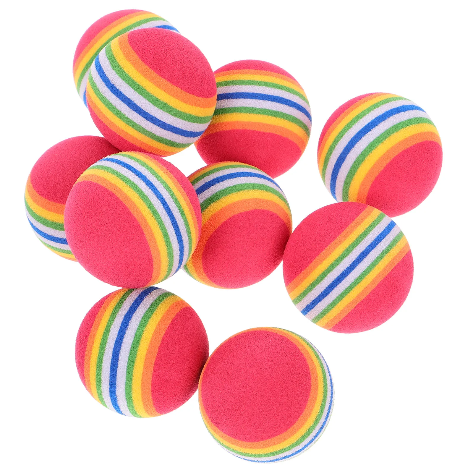 

10Pcs Eva Floating Rainbow Ball Pet Interactive Chew Training Fetch Exercise High Visibility Outdoor Fun Toy Eva Rainbow Ball