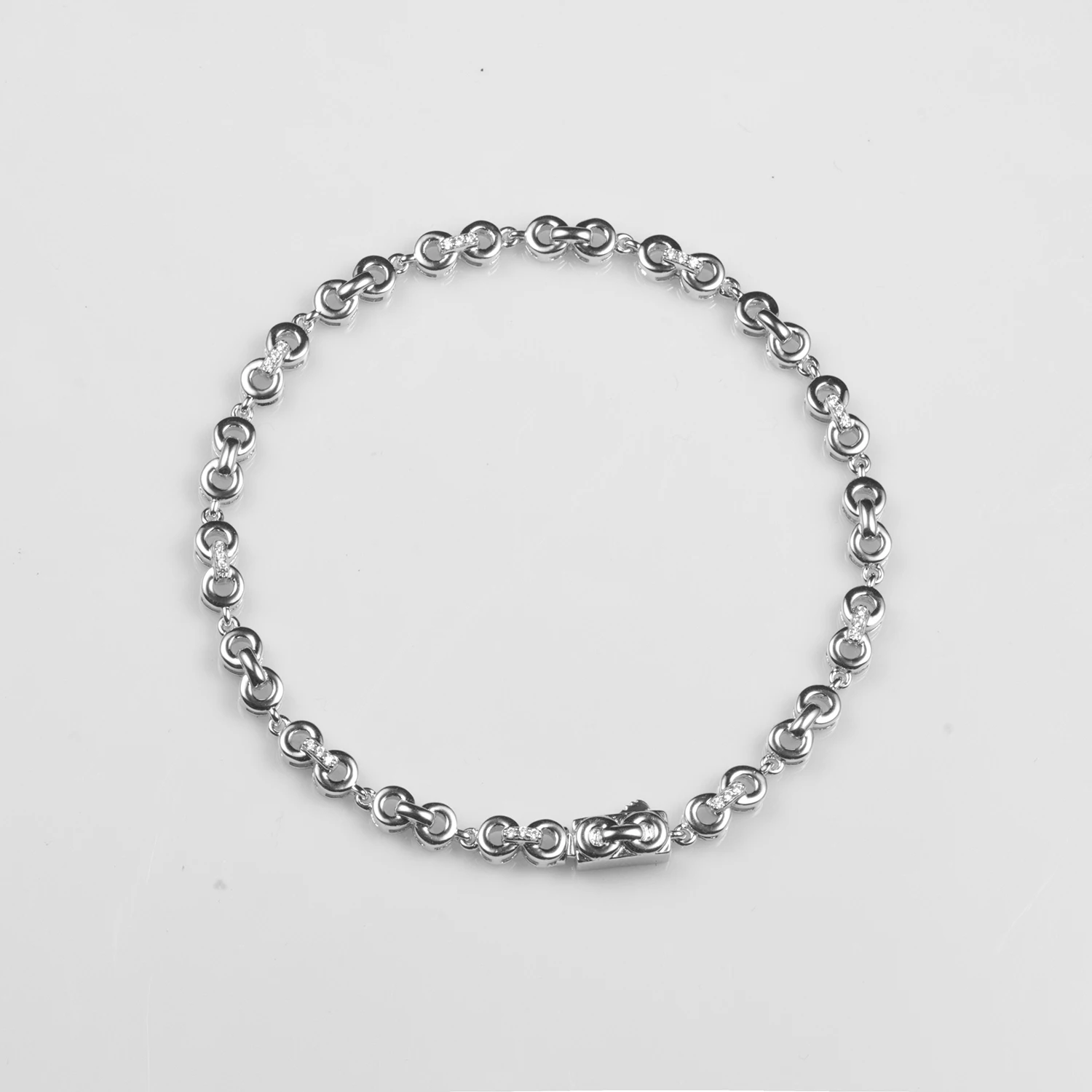 

Браслет-цепочка из латуни с оригинальным дизайном, инкрустированный фианитами 5А класса, высококачественное ювелирное украшение для женщин