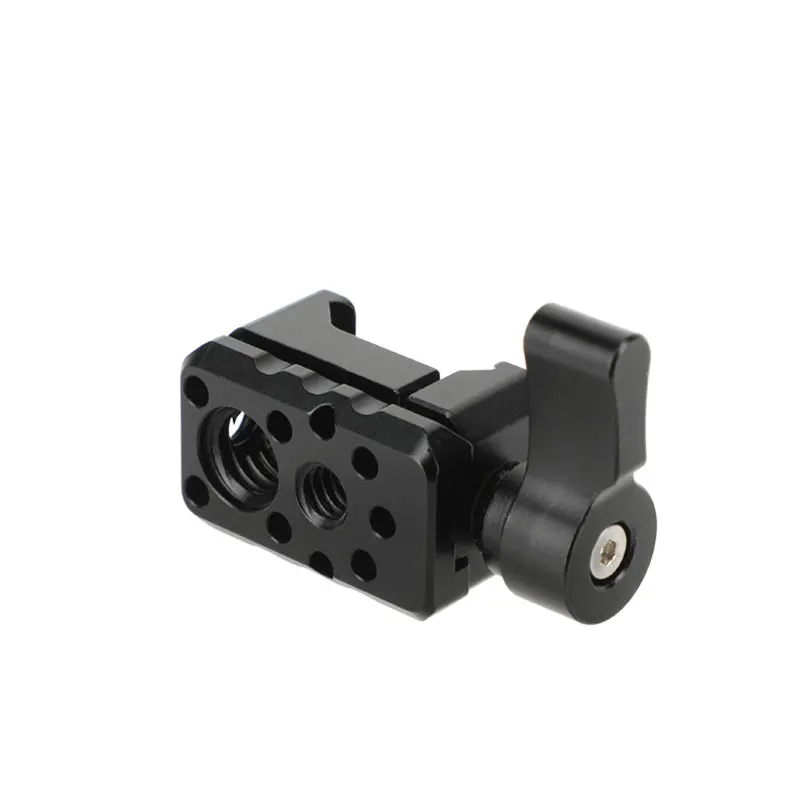 NATO Clamp Quick Release NATO Rail Clamp w 1/4 3/8 Threaded Hole for ARRI Locating Pin Video Light Microphone Monitor Magic Arm