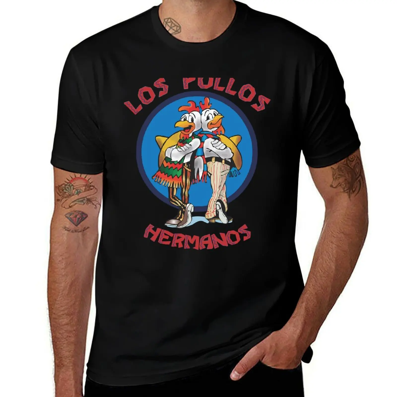 Los Pollos Hermanos (35) T-Shirt Basic Plain Short Sleeve Crew Neck Tee T-Shirt
