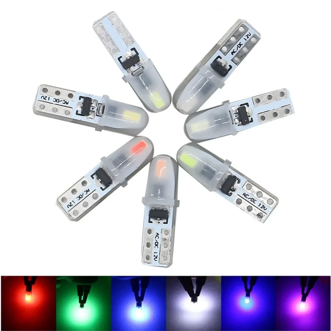 

Automotive LED bulb T5 2SMD 3014 3020, instrument light, center console light, makeup light, 3D diffuse light indicator