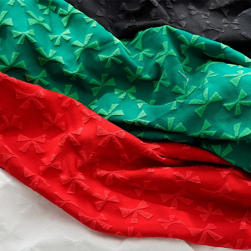 

Эластичная жаккардовая ткань с тиснением банта, полиэфирная краска, весна-лето, одежда для девочек, платье, швейная ткань