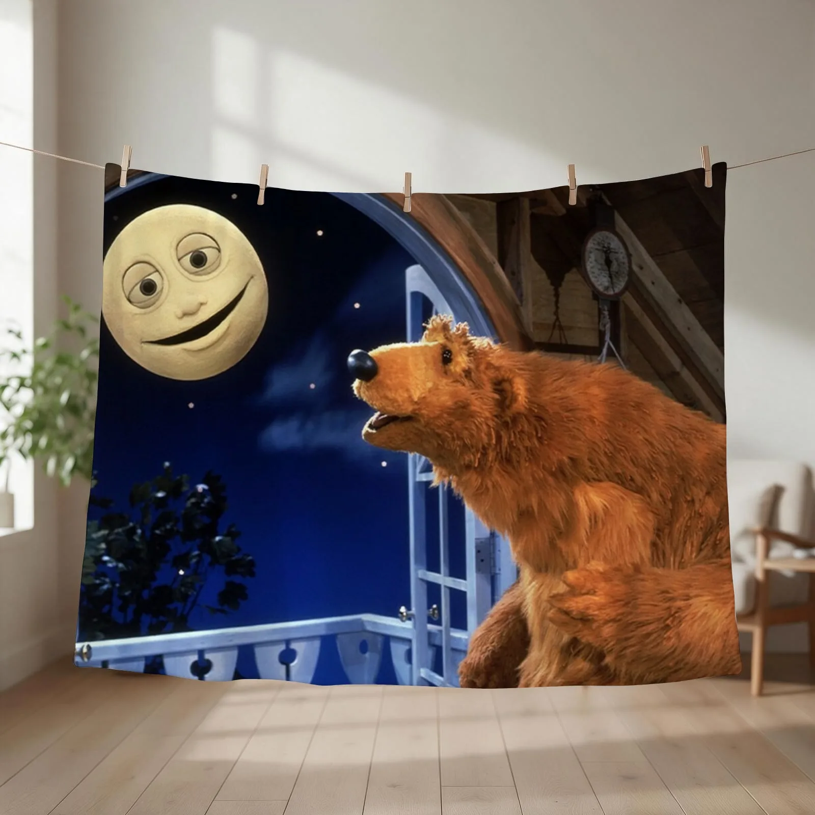 Bear & Luna Throw Blanket Personalized Gift Luxury Decorative Beds Bed covers Blankets