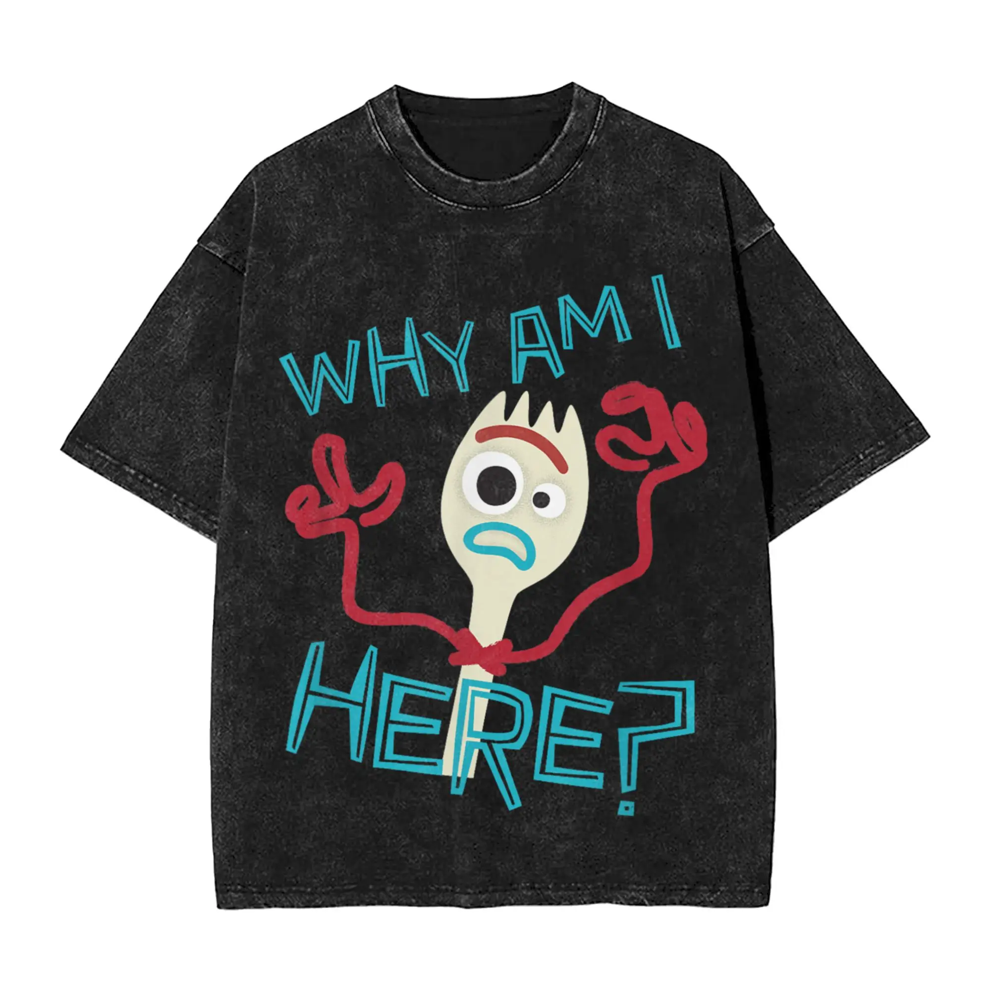 

Men Women Vintage Washed T-shirts Toy Story Cartoon Characters Printed Shirt Outfit Oversize Tee Shirts