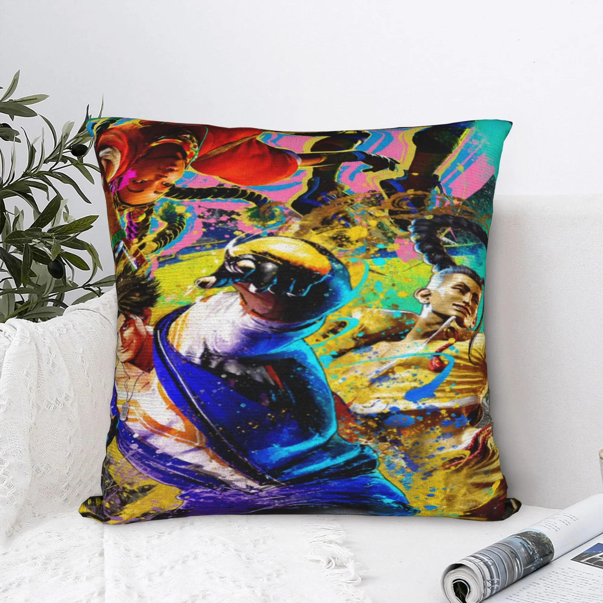 Y2K Bed  Streets Fighters Decorations Pillowcases Accessories  Pillow Covers Square Multi Size