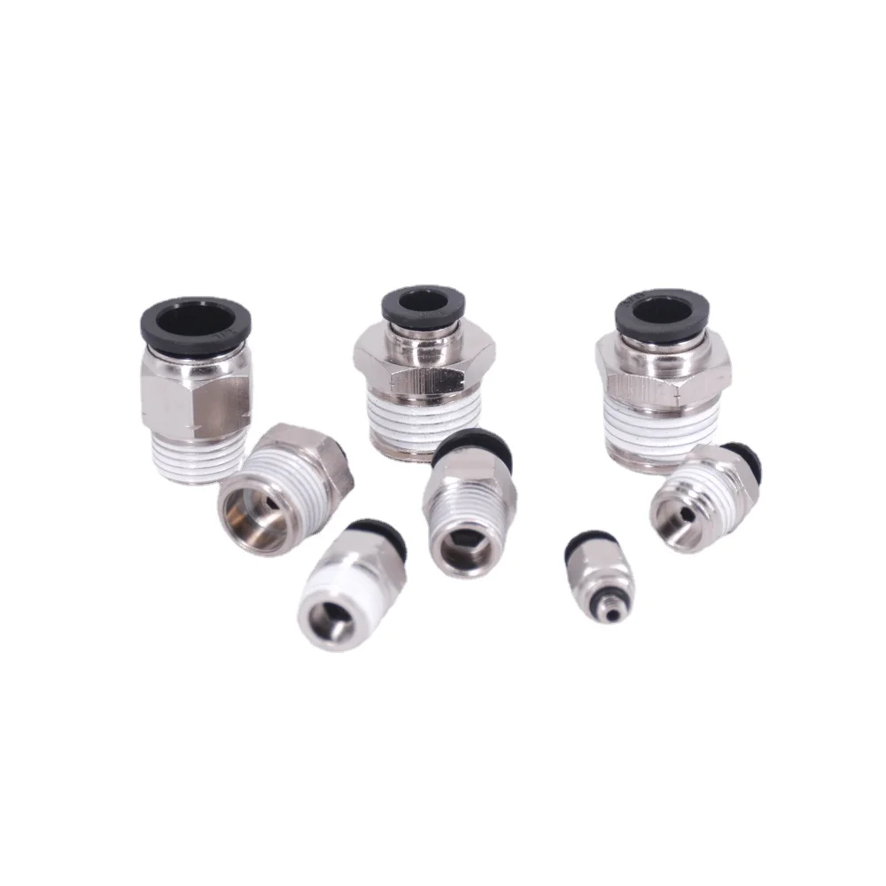 1/8" 1/4" 3/8" 1/2" NPT männlich weiblich 1/8" - 5/8" Zoll Rohr Außendurchmesser Winkelstück pneumatischer Push-to-Connect-Luftanschluss Schnellverschluss – Detail 5