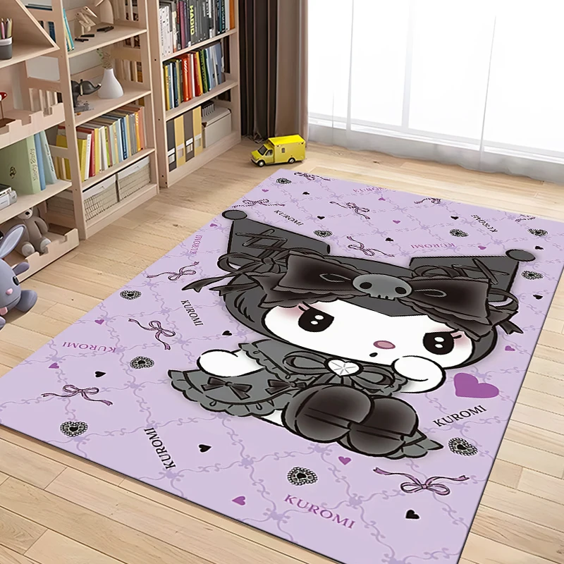 Cute Cartoon Kuromis Printed Carpet Non -slip Carpet Yoga Mat Door Mat Photography Props Kitchen Mat Area Rug Birthday Gift