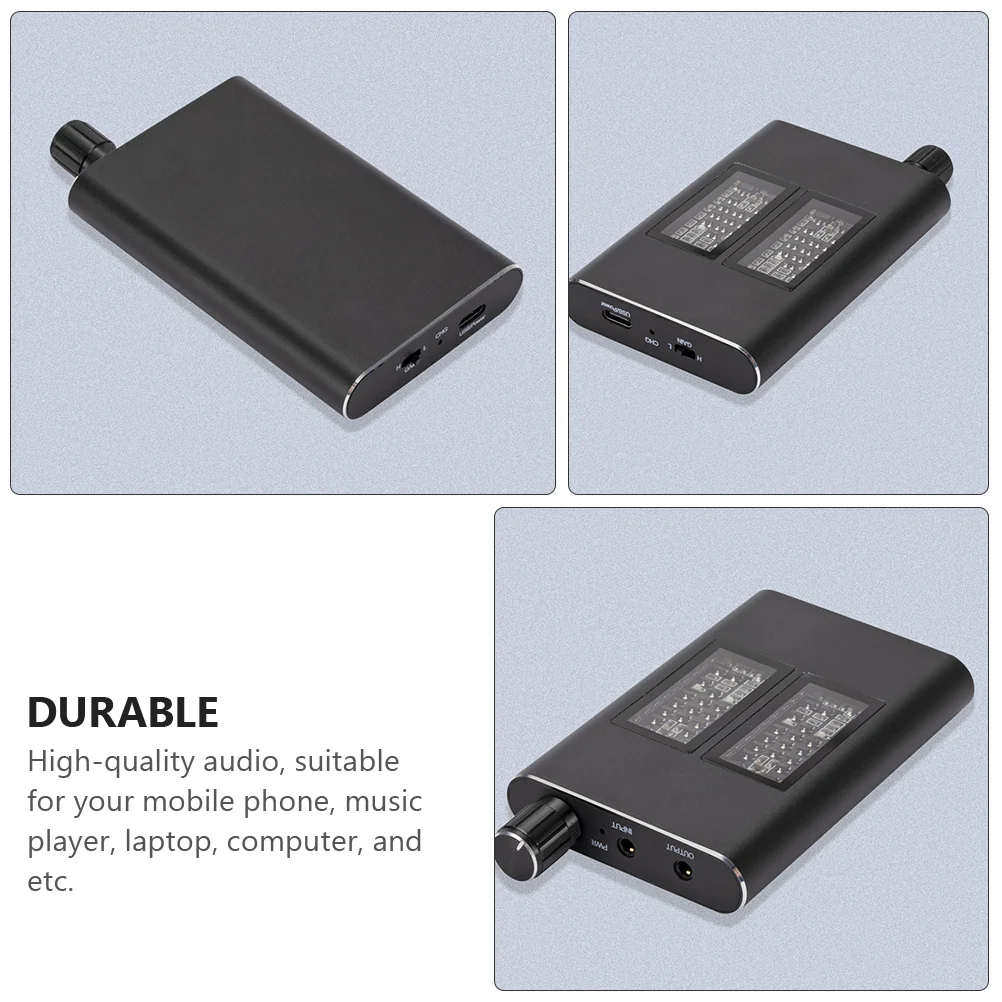 

Adjustable Hifi Headphone Amplifier Portable Bass Audio Amp 35Mm Aux Compatible Phone Music Player Laptop