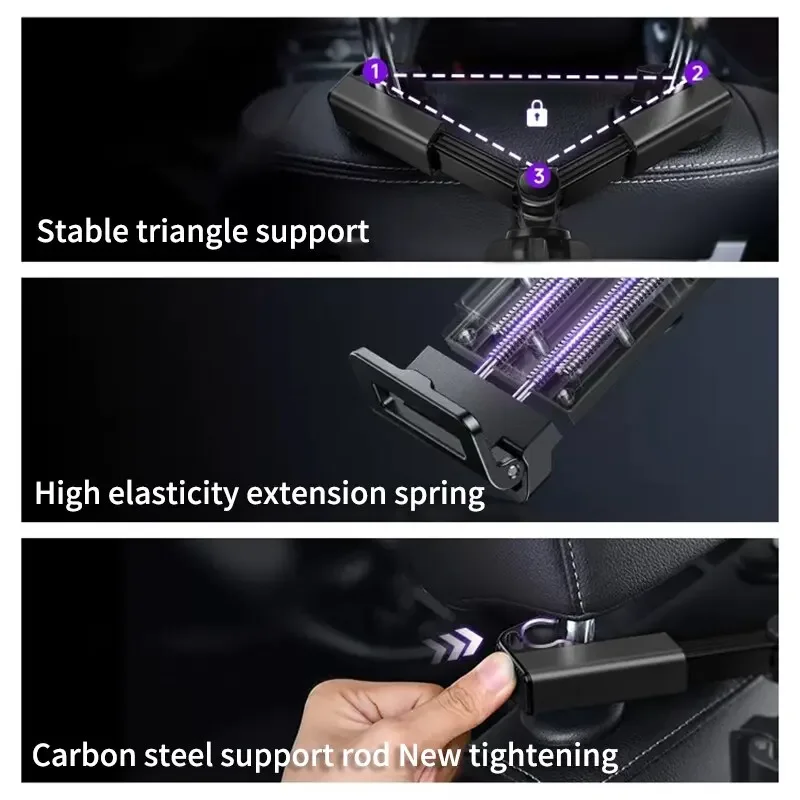 Telescopic Car Tablet Holder (4-12.9 inch) - usage example