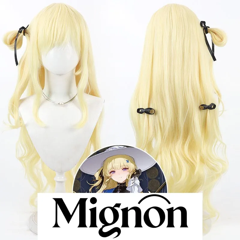 

Wuthering Waves Phoebe cosplay wig yellow curly hair scalp Halloween gift