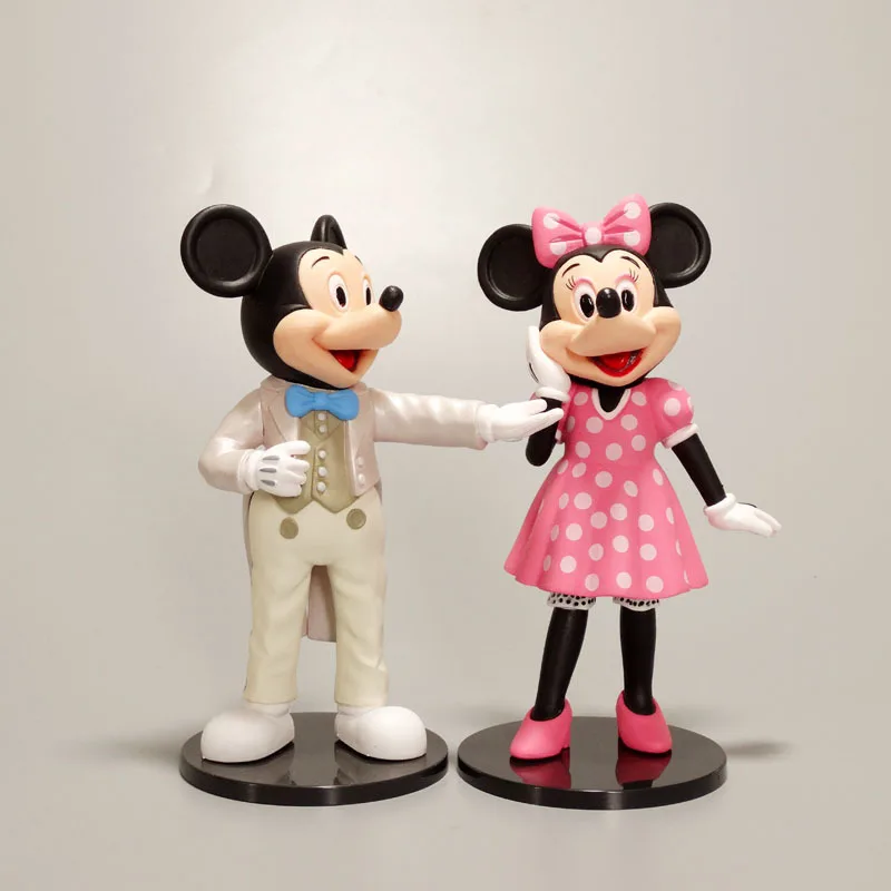 Cartoon Anime Mickey Minnie Cute Toy Doll PVC Statue Children Birthday Model Decoration Gift view 2