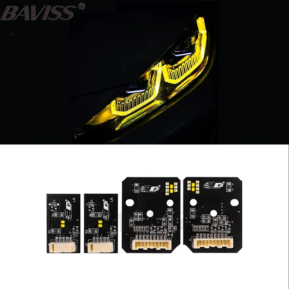 

CSL Blue Yellow DRL Boards For 2021 2022 BMW M3 M4 G22 G23 G26 G80 G82 G83 420i 430i M440i i4 Laser Daytime Running Light Red