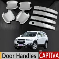 Para chevrolet captiva vauxhall opel antara cubiertas cromadas para manija de puerta 4 unids/set Chevy 2006-2016 accesorios pegatinas estilo de coche