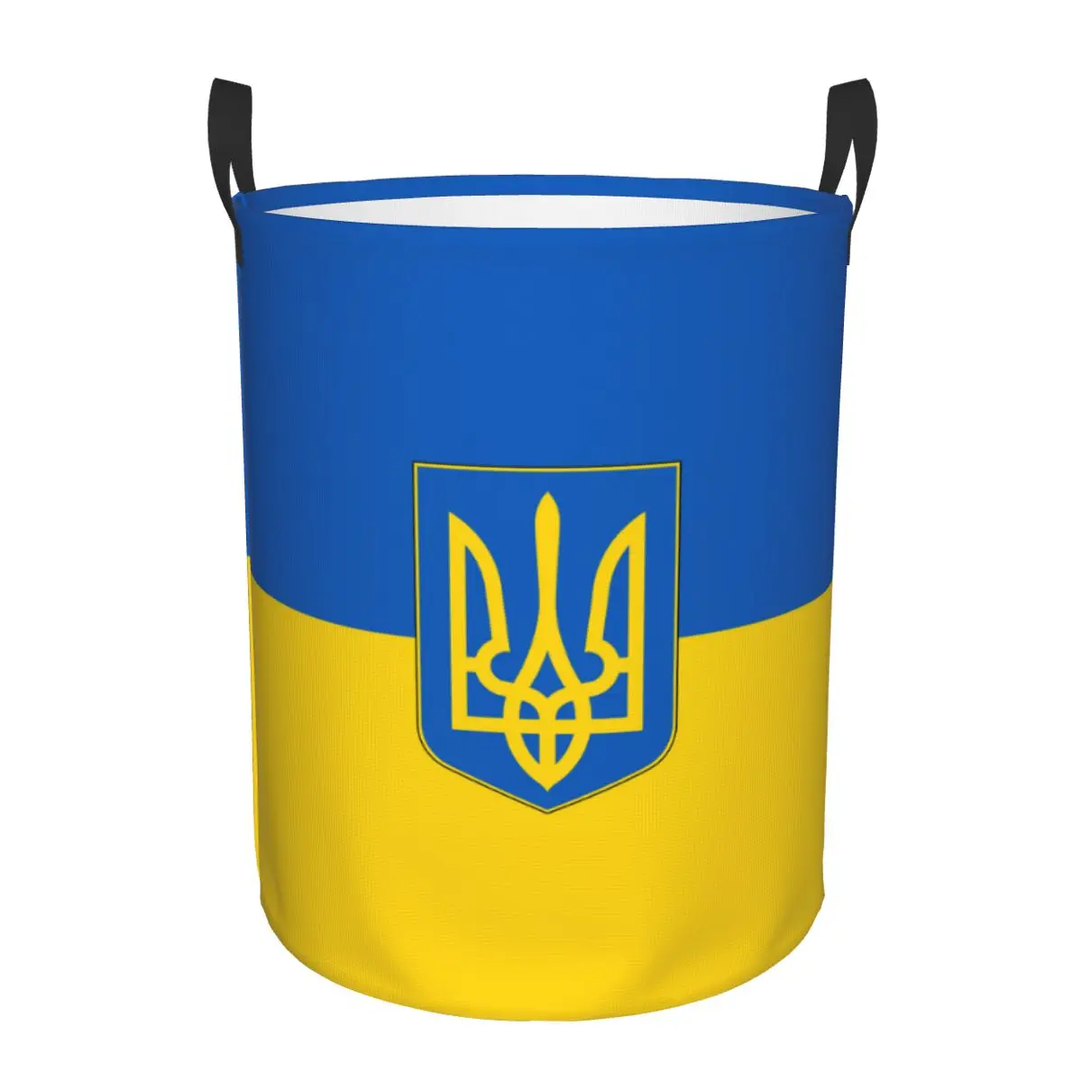 Flag Of Ukraine Laundry Basket Collapsible Patriotic Clothes Hamper for Nursery Kids Toys Storage Bag