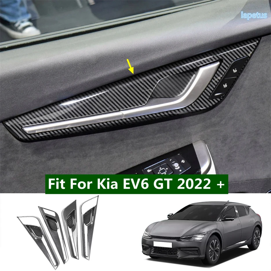 

Inner Door Handle Bowl Decoration Frame Cover Trim Fit For Kia EV6 GT 2022 2023 2024 Door Pull Doorknob Catch Car Accessories