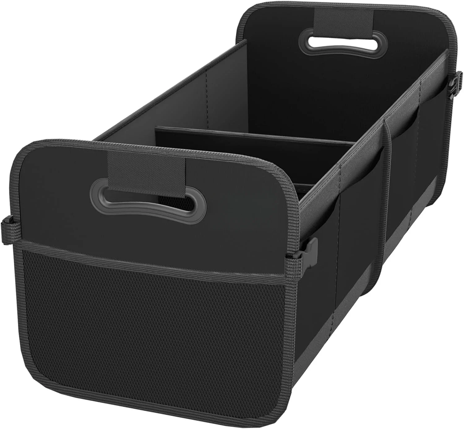

Premium 70L Collapsible SUV Trunk Organizer with Reinforced Handles, Ideal Grocery Cargo Storage Solution - Black