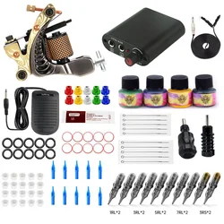 Traditional tattoo coil machine, mini power supply, complete set of tattoo machines for beginners, cutting and fogging tattoo ma