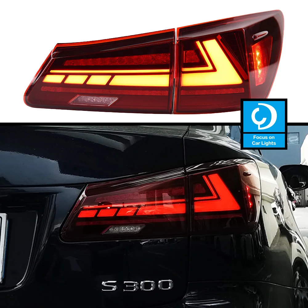 Taillights Styling For Lexus IS 2006-2012 is250 IS300 Tail Light LED DRL Running Signal Brake Reversing Parking Lighthouse