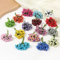 Artificial Flowers Stamen Bouquet for Home Room Decor Wedding Marriage Decoration Garland Mother's Day Gift Scrapbook Accessory