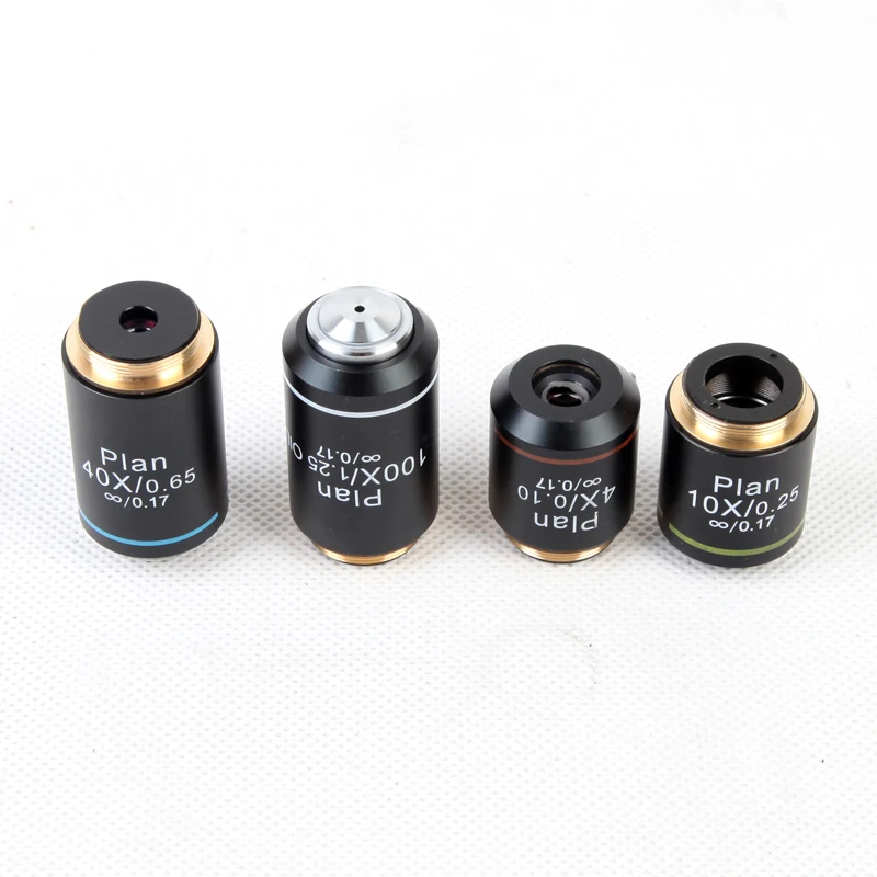 

Deetin 4X 10X 40X 100X infinity planar objective for biological microscopy High quality