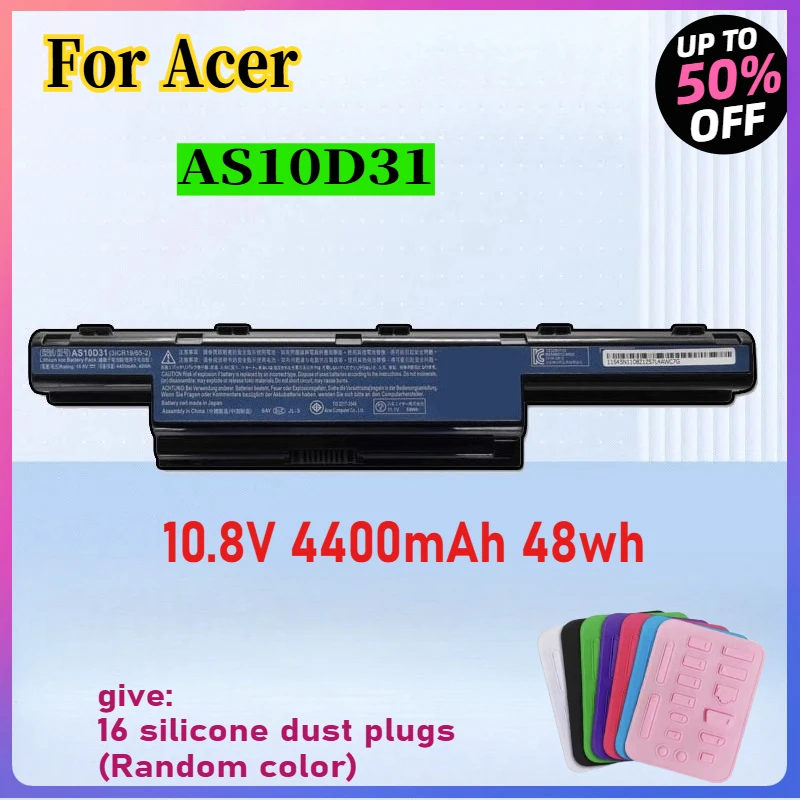 

Battery for Acer Aspire AS10D31 AS10D81 V3-571G V3-771g AS10D51 AS10D61 AS10D71 AS10D75 5741 5742 5750 5551G 5560G 5741G 5750G