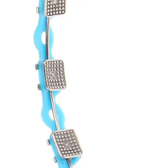 

2Pc Colorful Hook Temporary Tooth Decoration With Metal Wires Metal Bracket Ligature Ties Dental Decorations