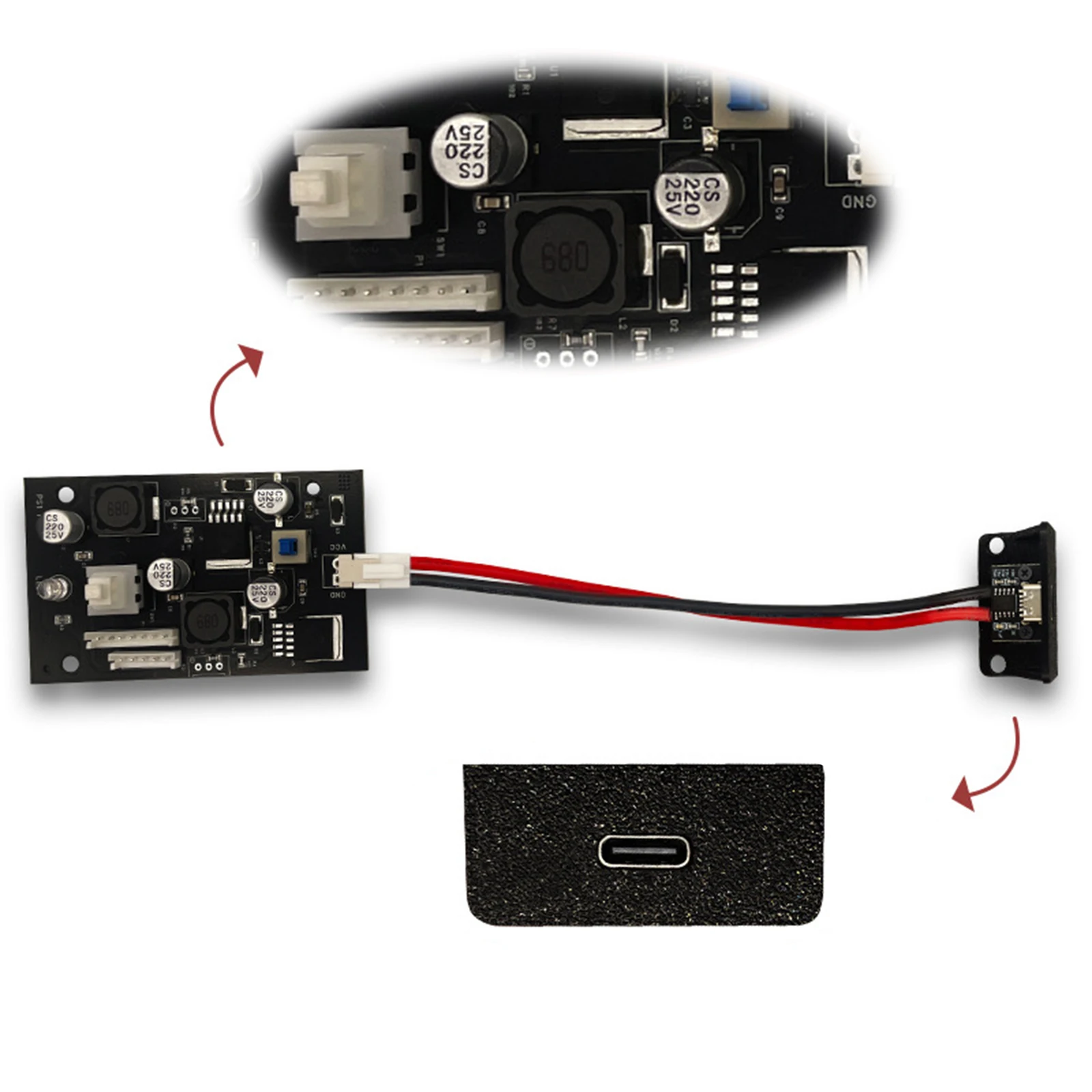 

Replacement Power Supply Board for Playstation 1 Gaming Accessories Connector Replacement Power Board Type C Port 12V/3A