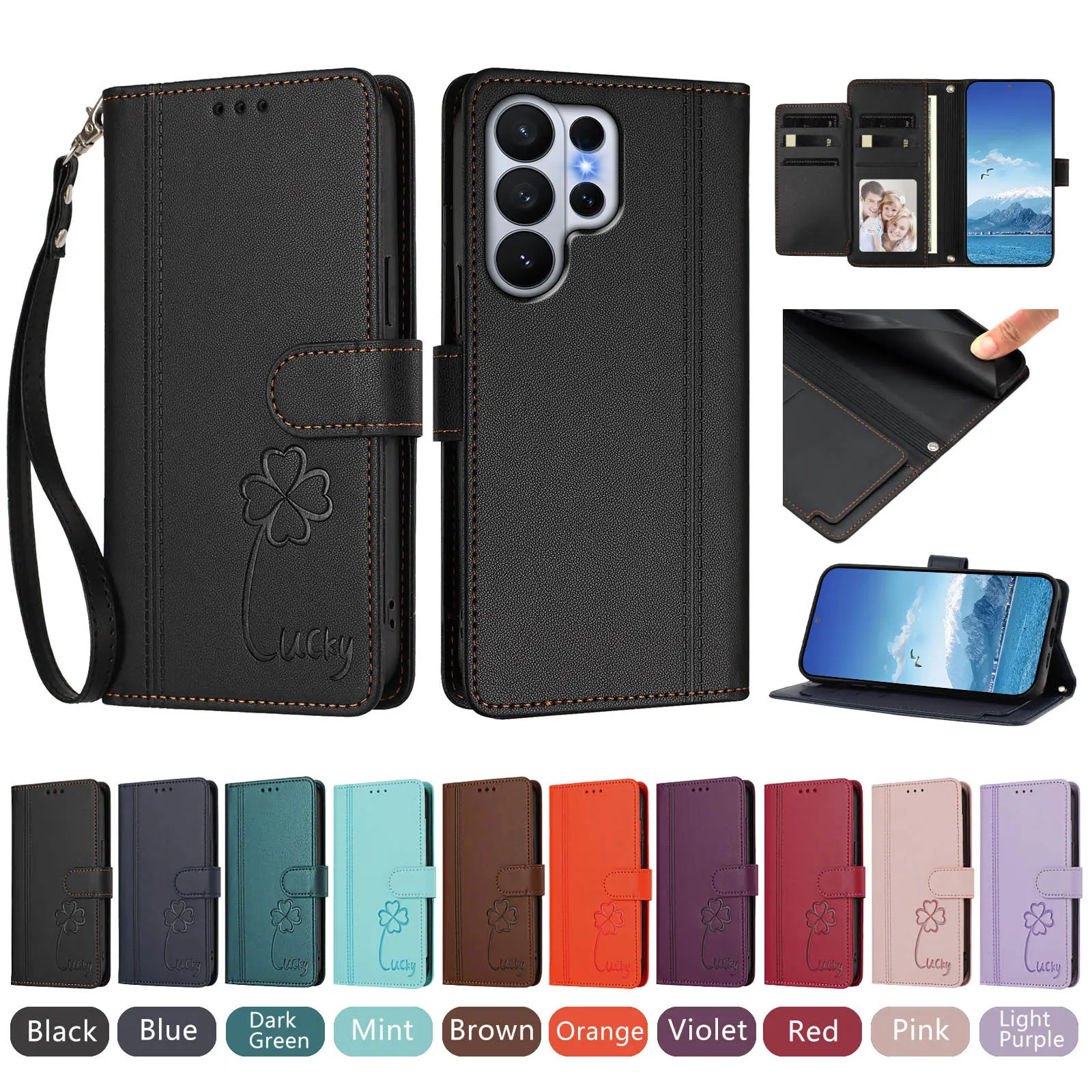Flip Wallet Slim Magnetic Protective Phone Case Practical Card Slot Layout for Samsung Galaxy S26 S25 Ultra Edge Plus FE