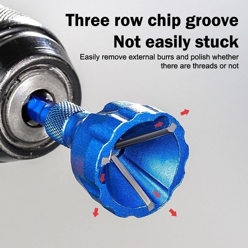 

Deburring External Chamfer Tool Drill Bit Metal Remove Burr Tool Trimmer Screw Rod Bolt Deburring Tools Screw Repair