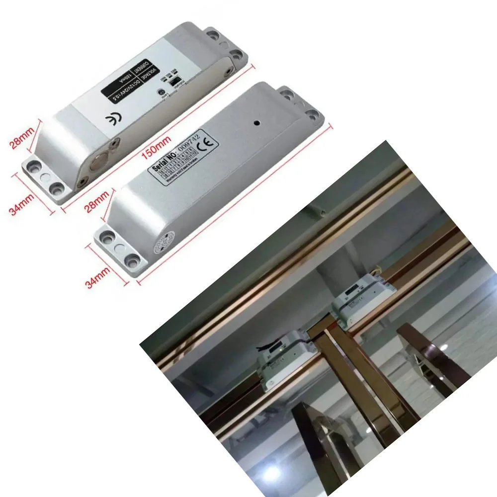 

5YOA Electric Drop Bolt Lock DC 12V NC Type for Access Control Electronic Mortise Lock with Adjustable Time Delay Fail Safe Mode