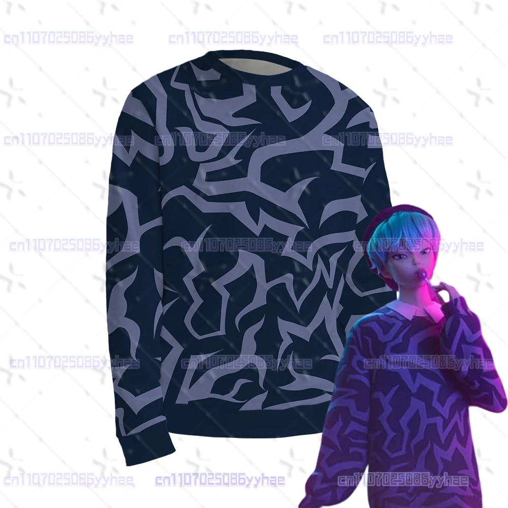 Anime Demon Hunter Baby Saja Boy Demon Patterns Cosplay Tops Pull On Crew Neck Hoodie Carnival Party Outfits Popular Funny Tops