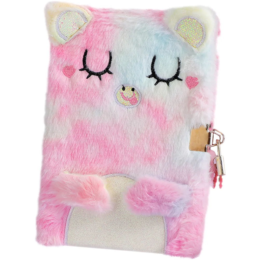 Cartoon Lockable Diary Notebook Cute Journal Weekly Monthly Planner Writing Notepad Decorative Notebook for