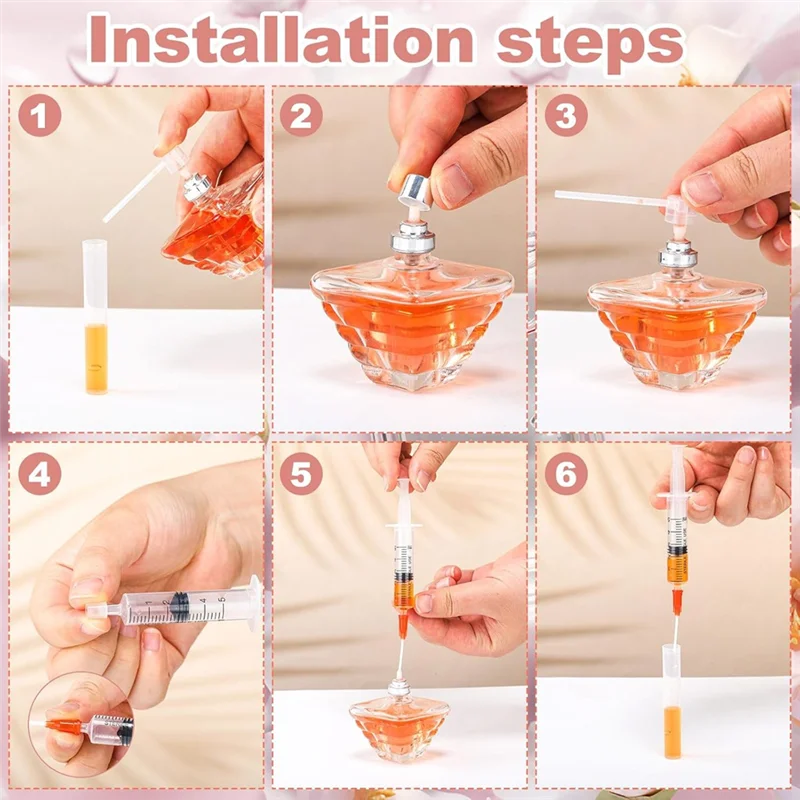 64Pc 5Ml Alat Pompa Isi Ulang Parfum Pompa Dispenser Botol Semprot Isi Ulang Untuk Membuat Parfum DIY